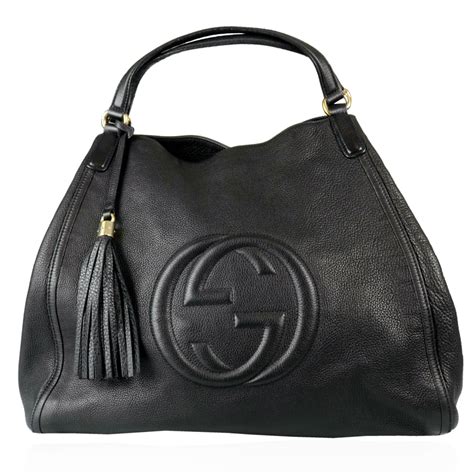 bolsa preta gucci original|Gucci shopping bag.